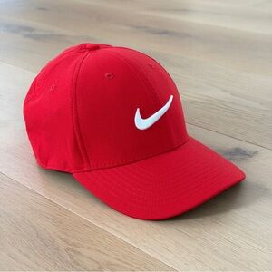 Nike Adjustable Velcro Hat Red Dri-Fit Medium/Large M/L